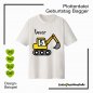 Preview: Plotterdatei Bagger Geburtstag | mehrfarbig | mit Namen | T-Shirt